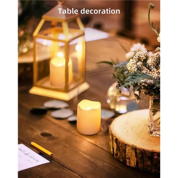 Flameless Votive Candles Flameless Flickering Electric Fake 24 Pack 200+ Hours - Picture 3 of 6